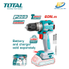Khoan búa không chổi than Lithium-ion 20V TOTAL TIDLI20602