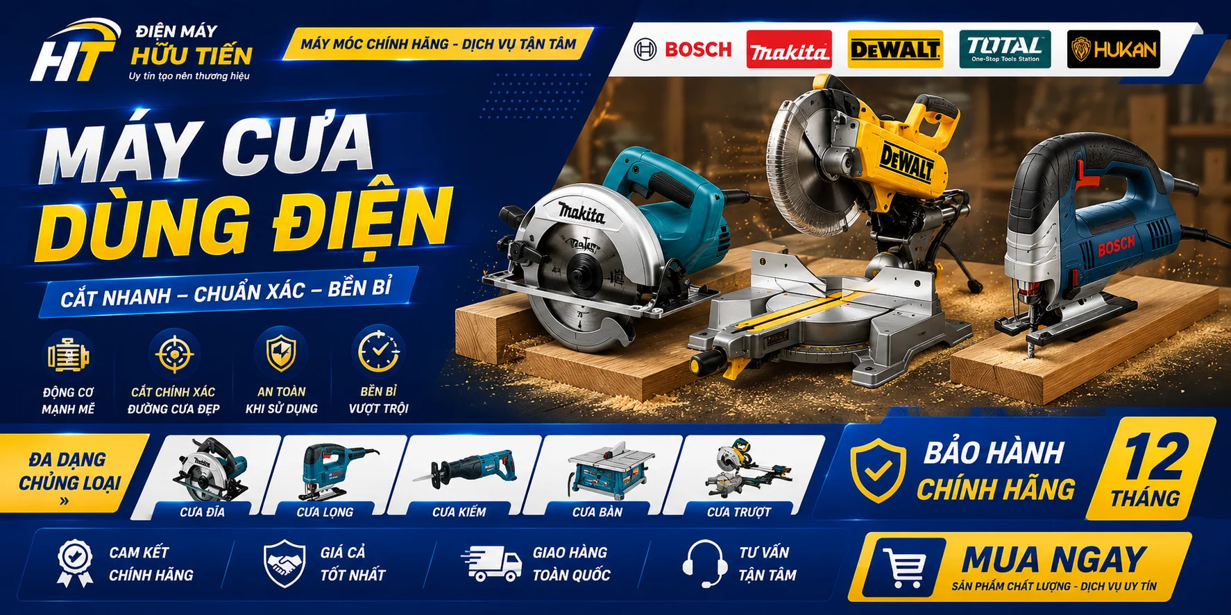 Máy cưa điện - Điện máy Hữu Tiến