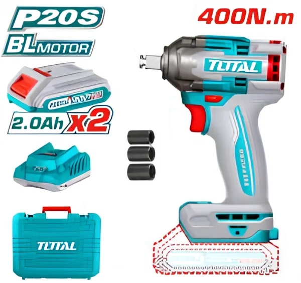 Thông số kỹ thuật tóm tắt siết bu lông dùng pin 20V - TOTAL TIWLI2040