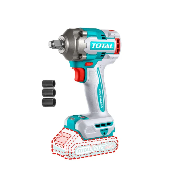 Thân máy siết bu lông không chổi than pin 20V - TOTAL TIWLI20401 - Ảnh 2