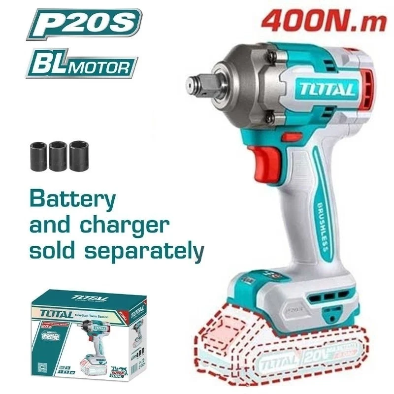 Thân máy siết bu lông không chổi than pin 20V - TOTAL TIWLI20401 - Ảnh 3