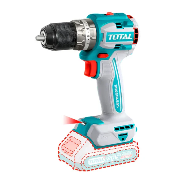 Thân máy khoan pin 20V Lithium-ion TOTAL TDLI206021 - Ảnh 2