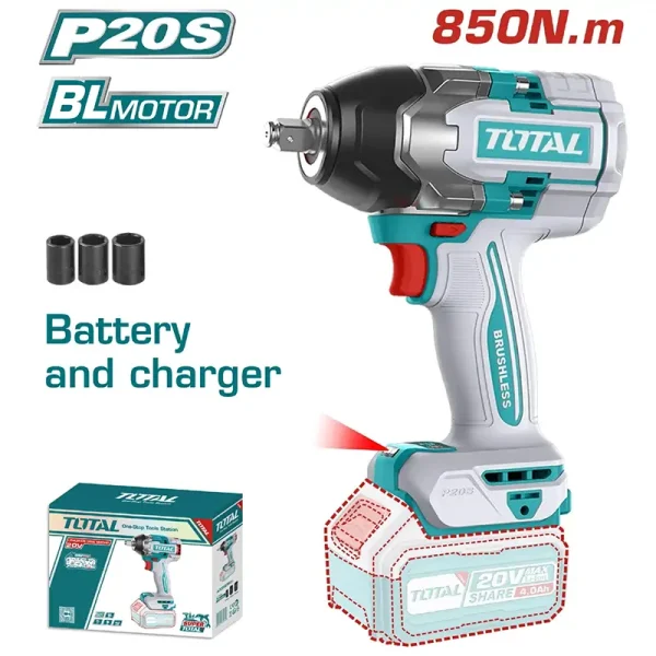Thân máy siết bu lông 20V - TOTAL TIWLI20851 (Chưa Pin và Sạc) - Ảnh 2