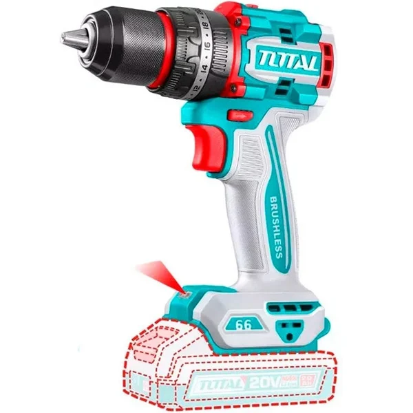 Máy khoan búa dùng pin 20V - TOTAL TIDLI201455 (Chưa gồm pin và sạc) - Ảnh 3