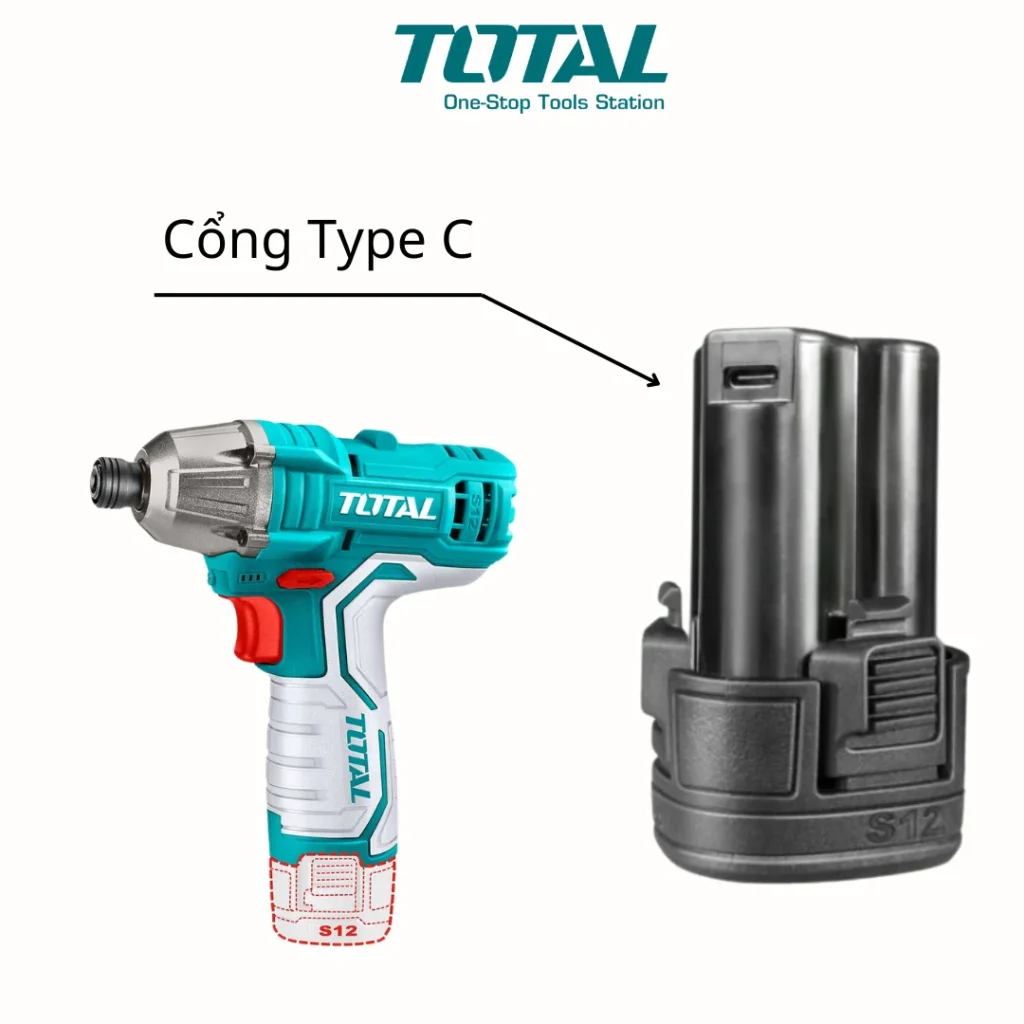 Máy siết vít dùng pin 12V - TOTAL TIRLI12015 - Ảnh 2