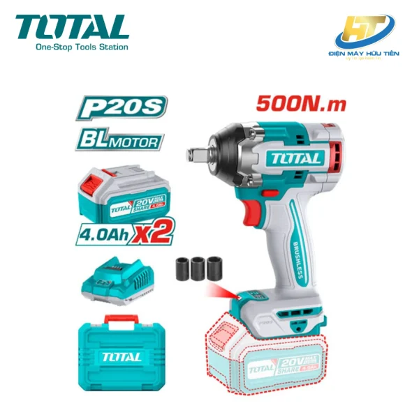Máy siết bu lông không chổi than dùng pin 20V - TOTAL TIWLI2050