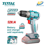 Thân máy khoan pin 20V - TOTAL TDLI204531 (Chưa Pin và Sạc)