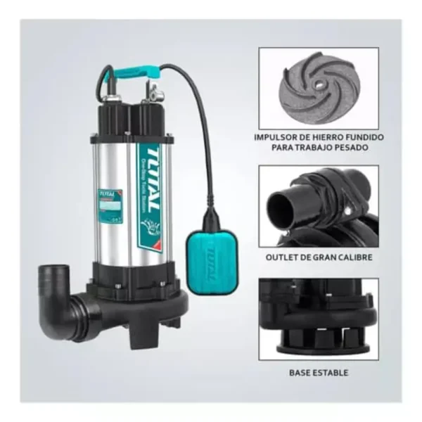 Máy bơm chìm nước thải 1500W TOTAL TWP7150026 - Ảnh 3