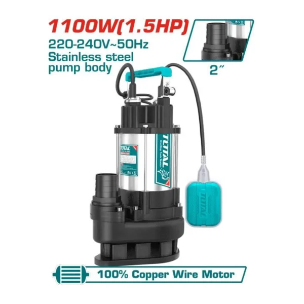 Máy bơm chìm nước thải 1100W TOTAL TWP7110016