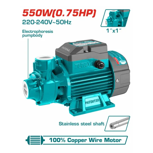 Máy bơm nước 550W(0.75HP) TOTAL TWP15506