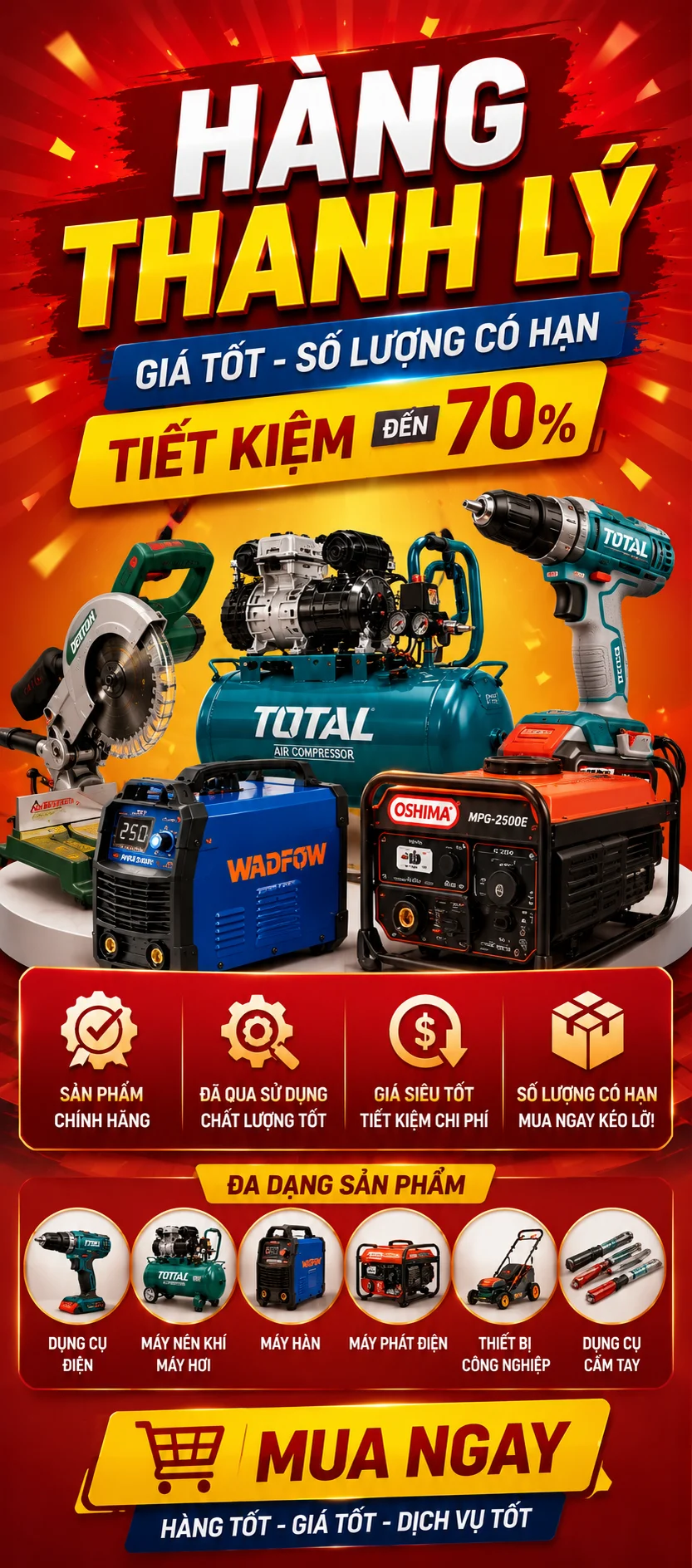 Hàng thanh lý tại Điện máy Hữu Tiến