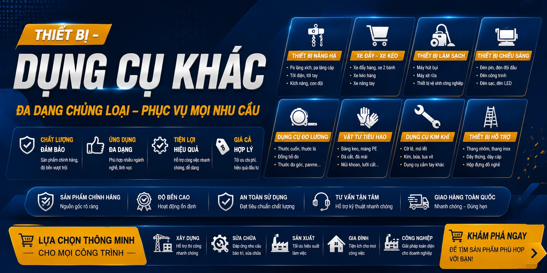 Thiết bị dụng cụ khác tại Điện máy Hữu Tiến