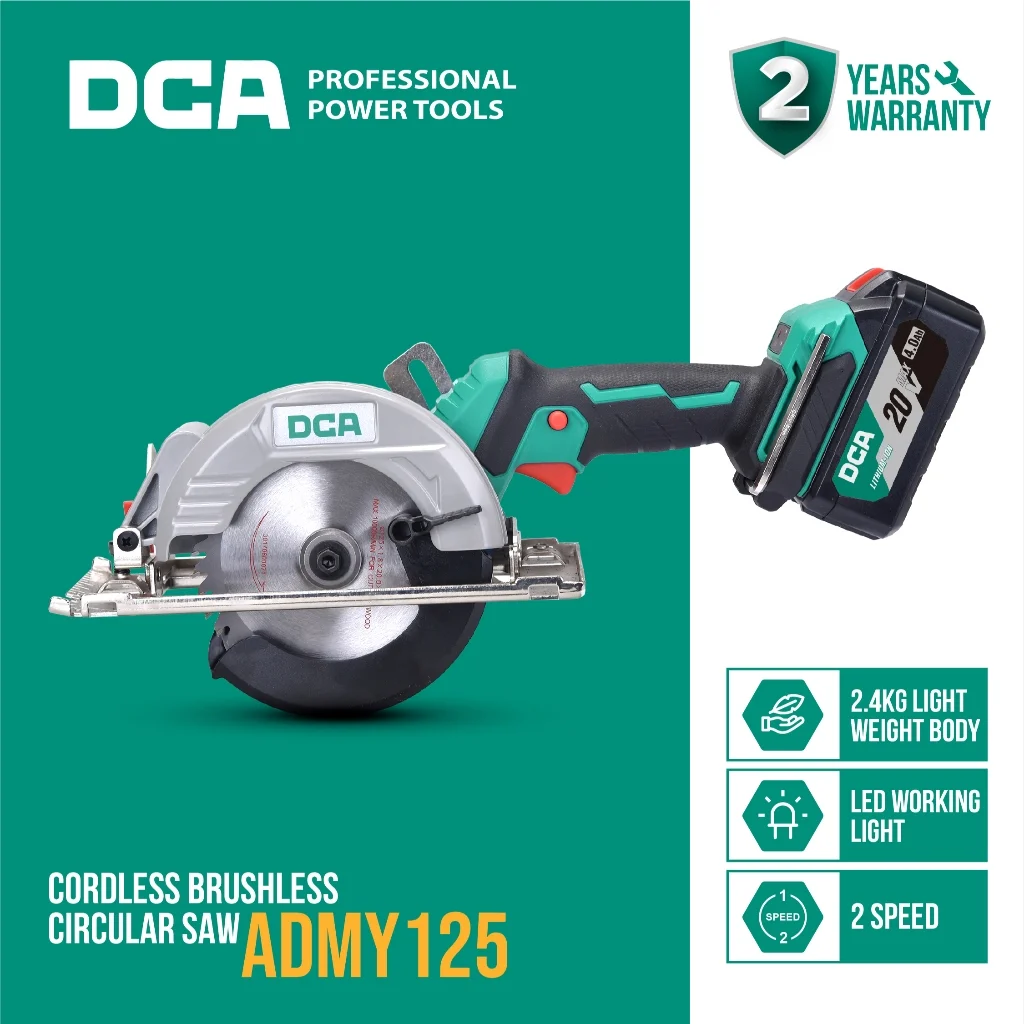 Máy cưa đĩa dùng pin 20V DCA ADMY125DM (1 Pin 1 Sạc) - Ảnh 3