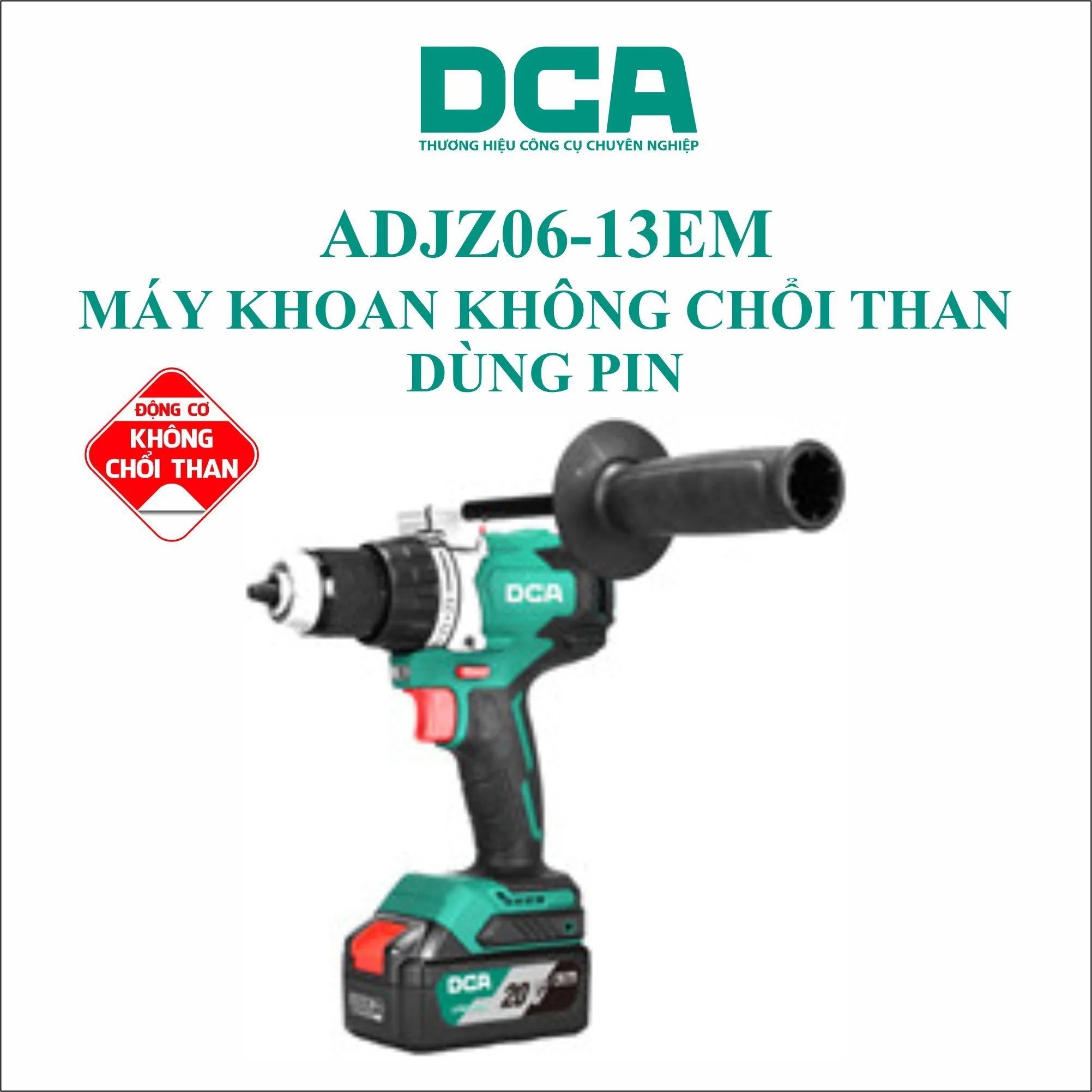 Máy khoan dùng pin 20V DCA ADJZ06-13EM (2 pin 4.0Ah, 1 sạc) - Ảnh 4