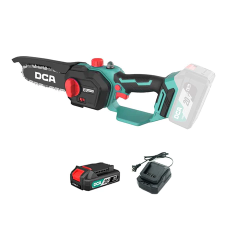 Máy cưa xích dùng pin 20V DCA ADML20081DM (1 pin 2.0Ah, 1 sạc)