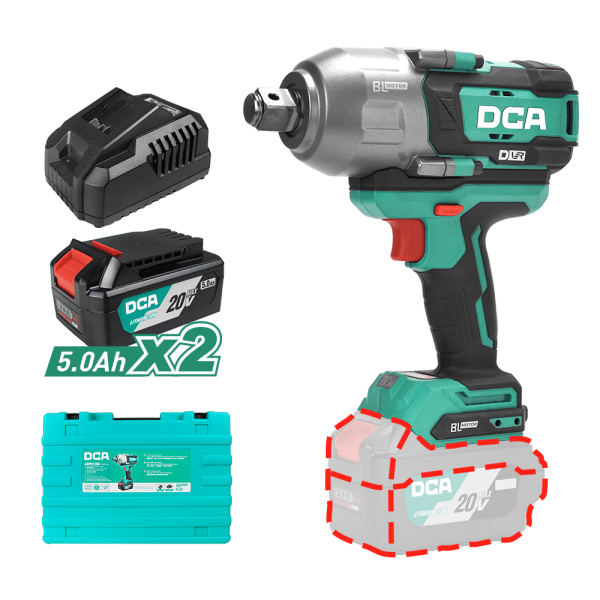 Máy siết bu lông dùng pin 20V DCA ADPB1288FK (2 Pin 5.0Ah, 1 Sạc 4A)