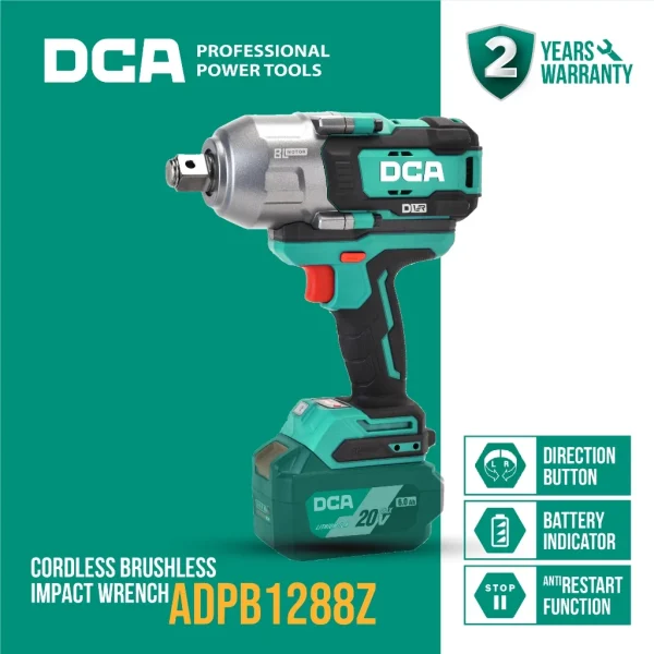 Máy siết bu lông dùng pin 20V DCA ADPB1288Z (Chưa gồm pin sạc) - Ảnh 3