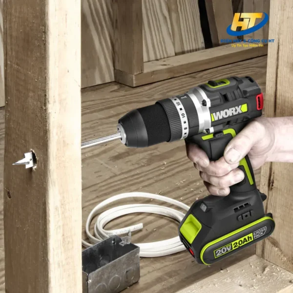 Máy khoan búa dùng pin 20V Worx WU369X (2 pin 1 sạc) - Ảnh 3