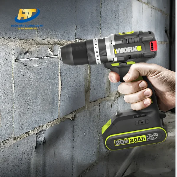 Máy khoan búa dùng pin 20V Worx WU369X (2 pin 1 sạc) - Ảnh 4
