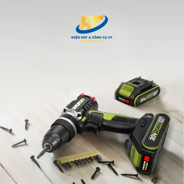 Máy khoan búa dùng pin 20V Worx WU369X (2 pin 1 sạc) - Ảnh 2