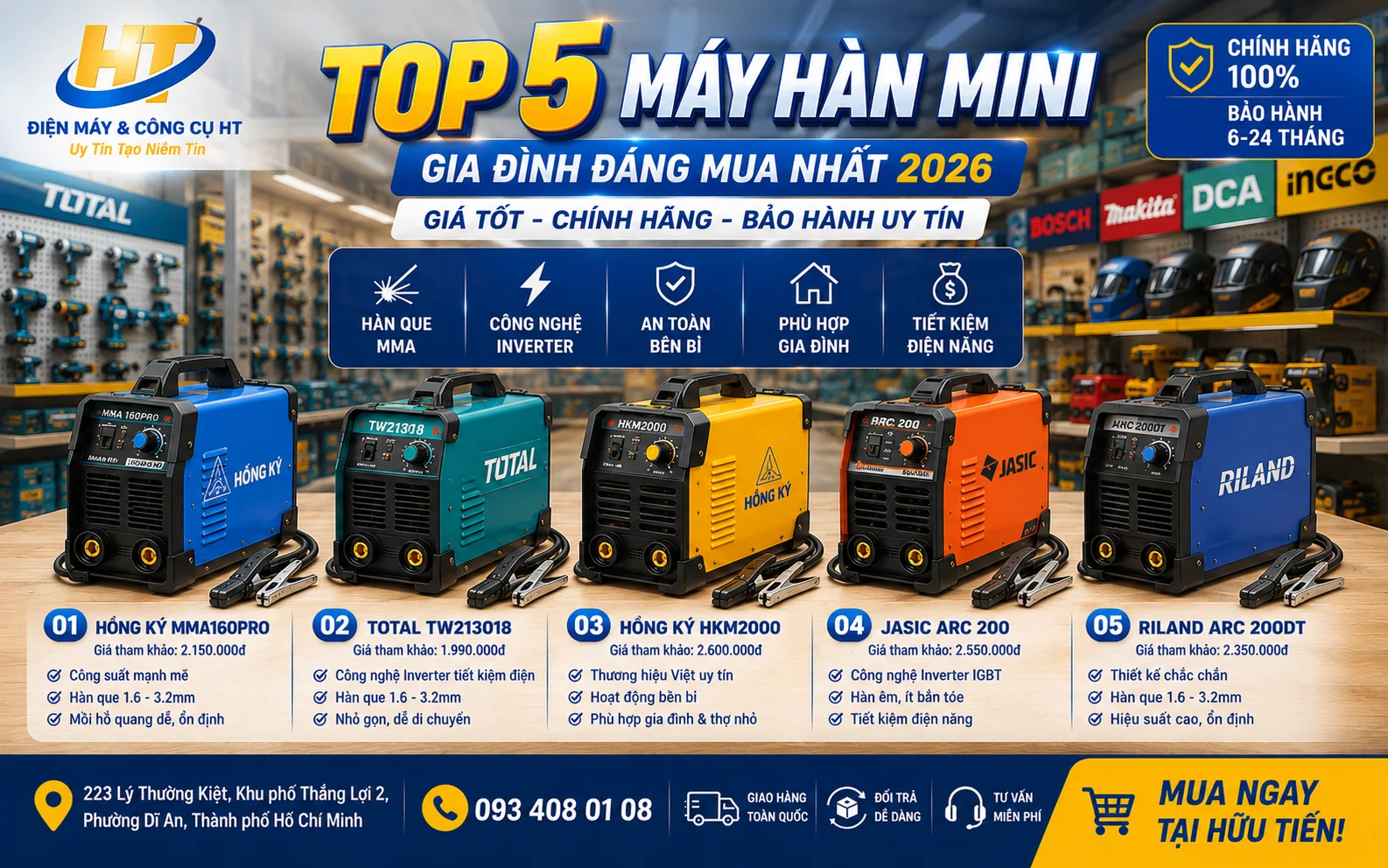 Top 5 máy hàn mini gia đình đáng mua nhất 2026