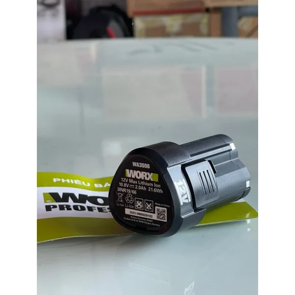 Pin Li-ion 12V 2.0Ah Worx WA3506 - Ảnh 4
