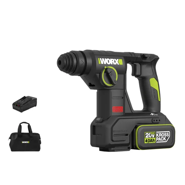 Thân máy khoan bê tông dùng pin 20V Worx WU384.9 (Chưa pin sạc) - Ảnh 3