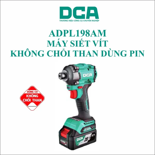 Máy siết vít dùng pin 20V DCA ADPL198AM (2 pin 2.0Ah 1 sạc) - Ảnh 2