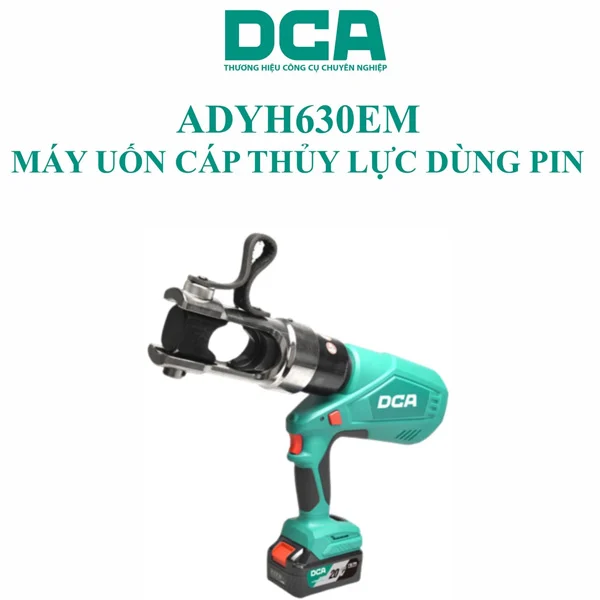 Máy ép cos thủy lực dùng pin 20V DCA ADYH630EM (2 pin 4.0Ah, 1 sạc) - Ảnh 2