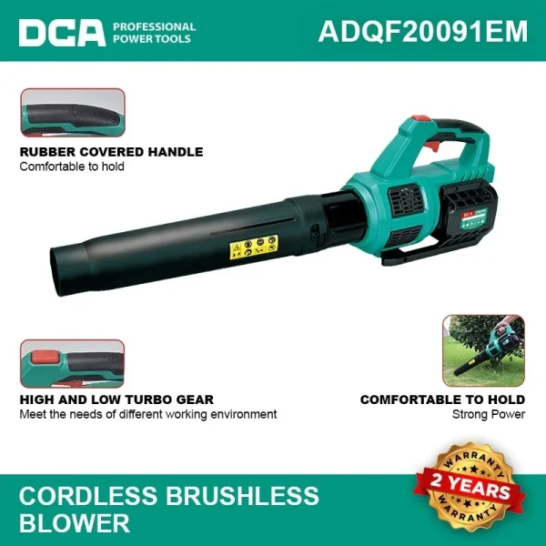 Máy thổi lá dùng pin 20V DCA ADQF20091EM (2 pin 4.0Ah, 1 sạc) - Ảnh 4