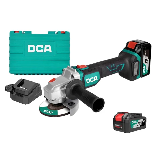 Máy mài góc dùng pin 20V DCA ADSM06-100EM (2 Pin 4.0Ah, 1 Sạc)