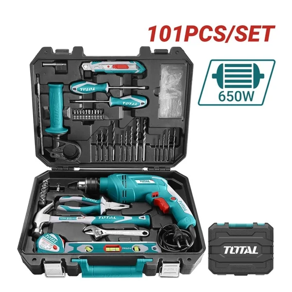 Bộ máy khoan búa điện 101 món Total THKTHP1012E