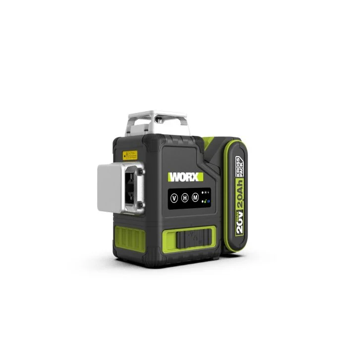 Máy Cân Bằng Laser 12 Tia Xanh Pin 20V Worx WU005.9 - Ảnh 2
