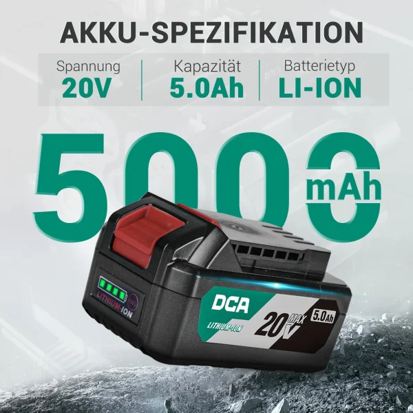 Pin lithium 20V/5.0Ah DCA FFBL2050 - Ảnh 2