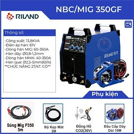 Máy hàn Mig Riland NBC 350GF (MIG-MMA) - Ảnh 3