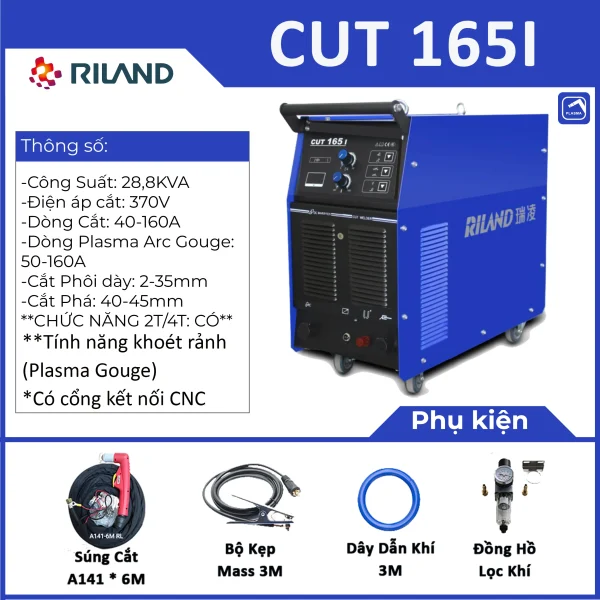 Máy Cắt Plasma RILAND CUT 165I 160A – 3 Pha 380V - Ảnh 4
