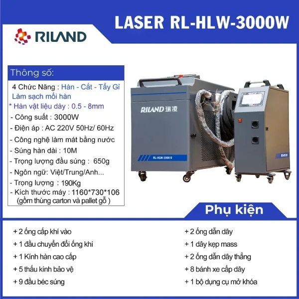 Máy hàn laser Riland RL-HLW-3000 - Ảnh 3