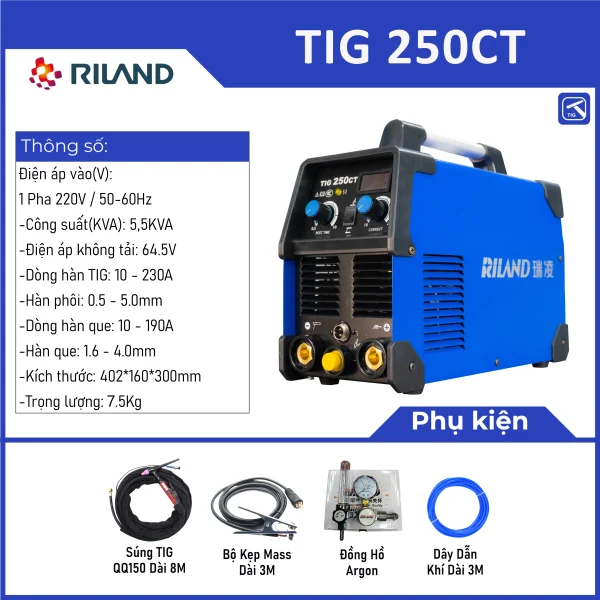 Máy hàn TIG-MMA Riland TIG 250CT - Ảnh 4