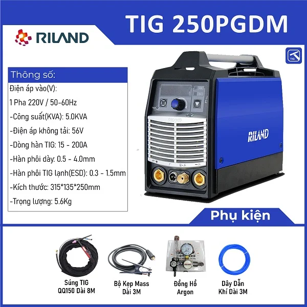 Máy hàn tig lạnh Riland TIG-250PGDM - Ảnh 3