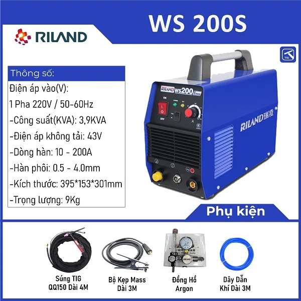 Máy hàn Tig Riland WS 200S - Ảnh 4
