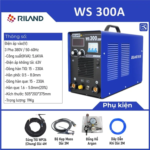 Máy hàn TIG/MMA Riland WS 300A - Ảnh 3