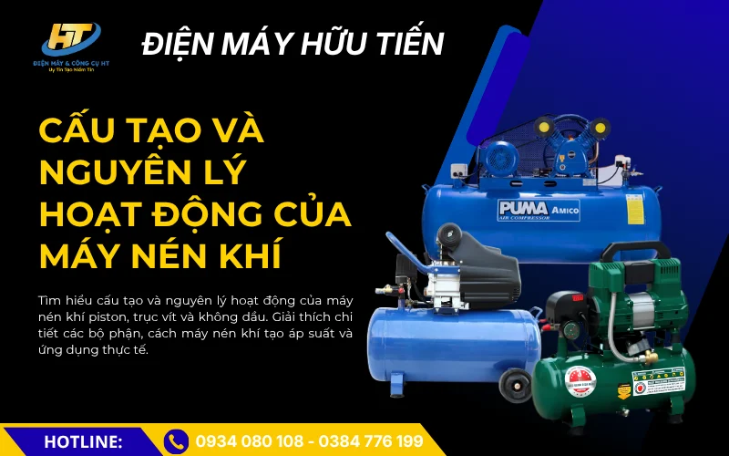Cấu tạo và nguyên lý hoạt động của máy nén khí chi tiết
