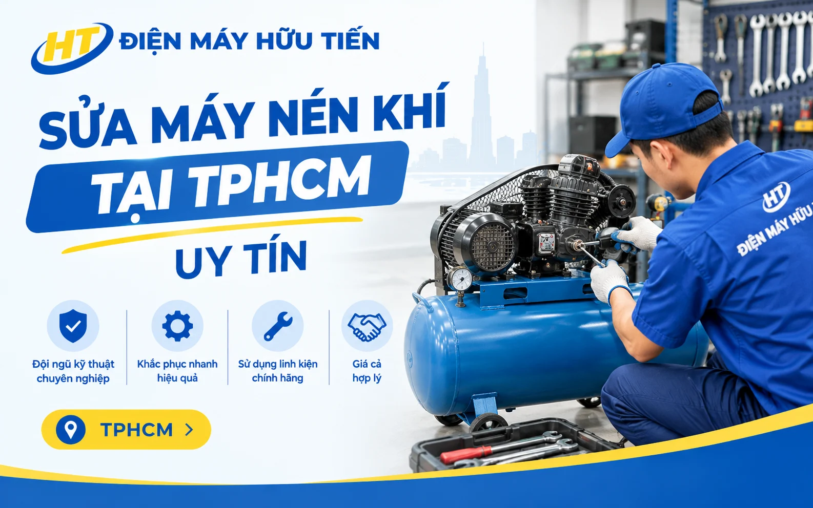 Sửa Máy Nén Khí Tại TPHCM Uy Tín, Báo Giá Chi Tiết